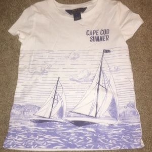Polo Ralph Lauren girls size 5 white T-shirt